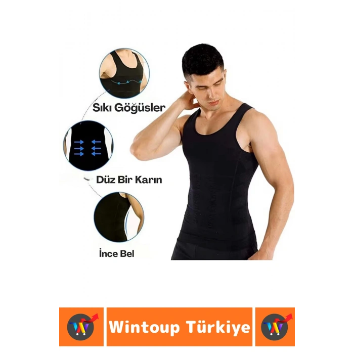 #Korse Kıyafet Altında Belli Olmaz Dik Duruşa Yardımcı Göğüs Karın Sıkılaştıran Erkek Korse 6lı SET