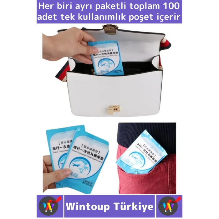 #KlozetPoşeti Çanta Boy Hijyenik Tam Kapama Her Biri Tek Kullanım Tuvalet Klozet Kapak Poşeti 100lü
