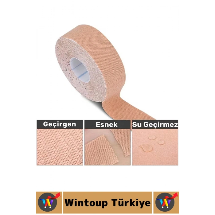 #AğrıBandı Hızlı Etki Bel Bacak Kol Boyun Sırt Omuz Kalça Kas Spor Ağrı Bandı 5 Metre Ten İkili Set