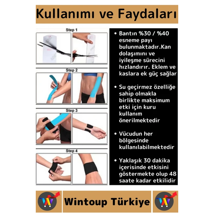 #AğrıBandı Hızlı Etki Bel Bacak Kol Boyun Sırt Omuz Kalça Kas Spor Ağrı Bandı 5 Metre Ten İkili Set