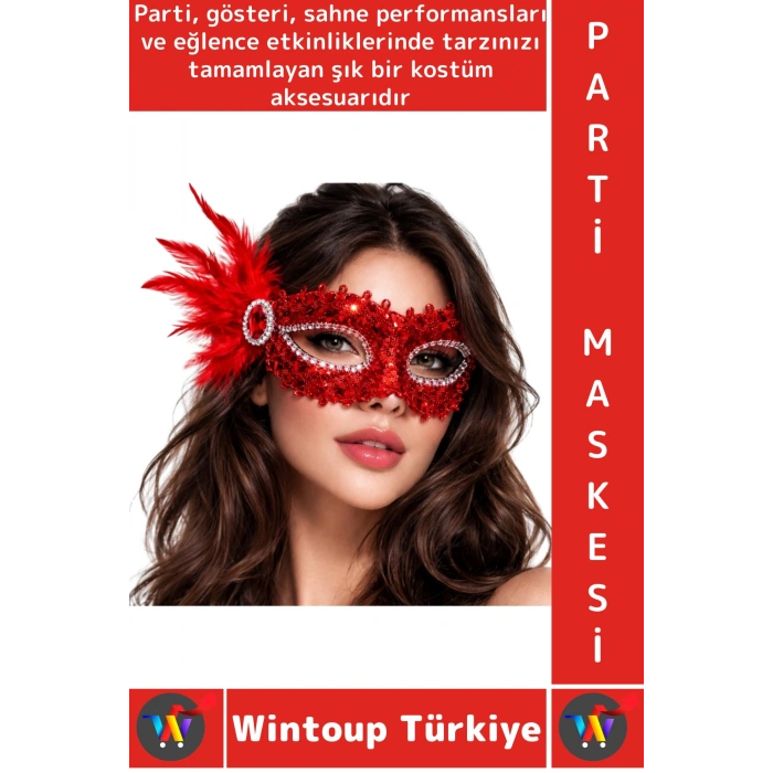 #PartiMaskesi Luxery Estetik Kostüm Davet Yılbaşı Cosplay Balo Şık Taşlı Venedik Parti Maskesi