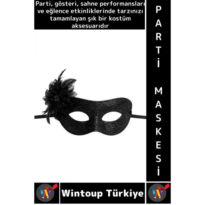 #PartiMaskesi Kostüm Davet Yılbaşı Cosplay Eğlenceli Balo Çok Şık Estetik Simli Tüylü Parti Maskesi