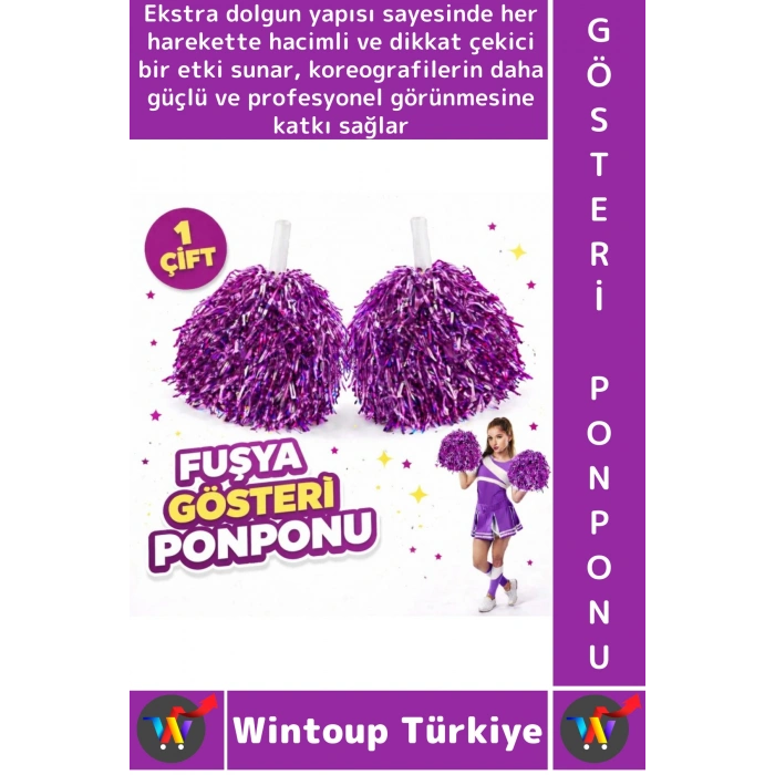 #Ponpon Hafif Esnek Okul Yıl Sonu Gösteri Etkinlik Tören Spor Dans Şık Ekstra Dolgun Ponpon 1 Çift