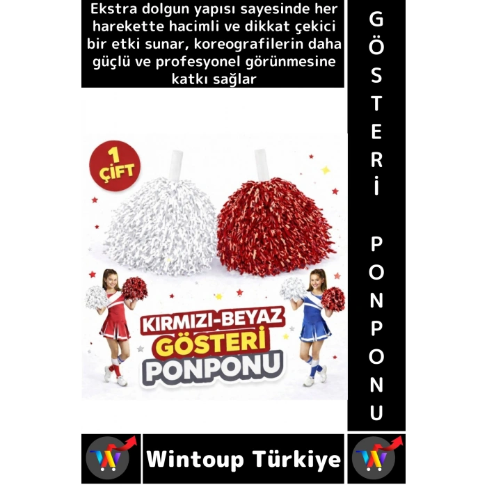 #Ponpon Hafif Esnek Okul Yıl Sonu Gösteri Etkinlik Tören Spor Dans Şık Ekstra Dolgun Ponpon 1 Çift