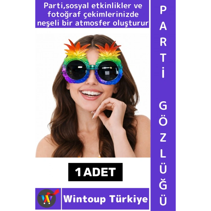 #PartiGözlüğü Unisex Eğlenceli Doğum Günü Balo Fotoğraf Çekimi Plaj Canlı Renk Çok Şık Parti Gözlüğü