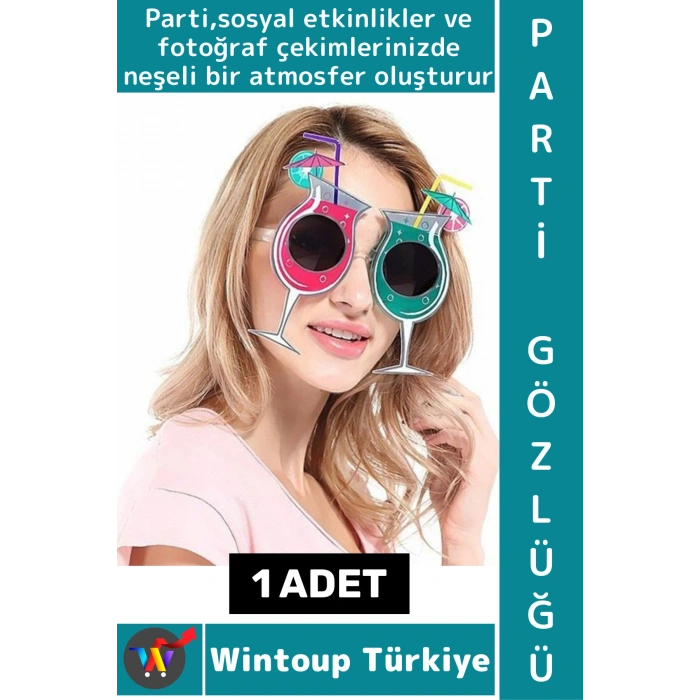 #PartiGözlüğü Unisex Eğlenceli Doğum Günü Balo Fotoğraf Çekimi Plaj Canlı Renk Çok Şık Parti Gözlüğü
