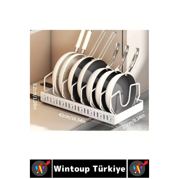#MutfakOrganizer Montajsız Mutfak Tezgah Dolap Düzenleyici Teleskopik Raylı Tava Tencere Organizeri