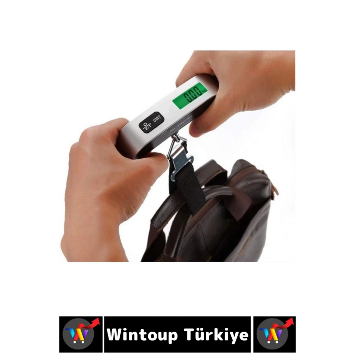 #BagajTartısı Kompakt Seyahat Bavul Ağırlık El Kantarı Dijital LCD Ekran Bagaj Tartısı 50 Kg 2 Adet