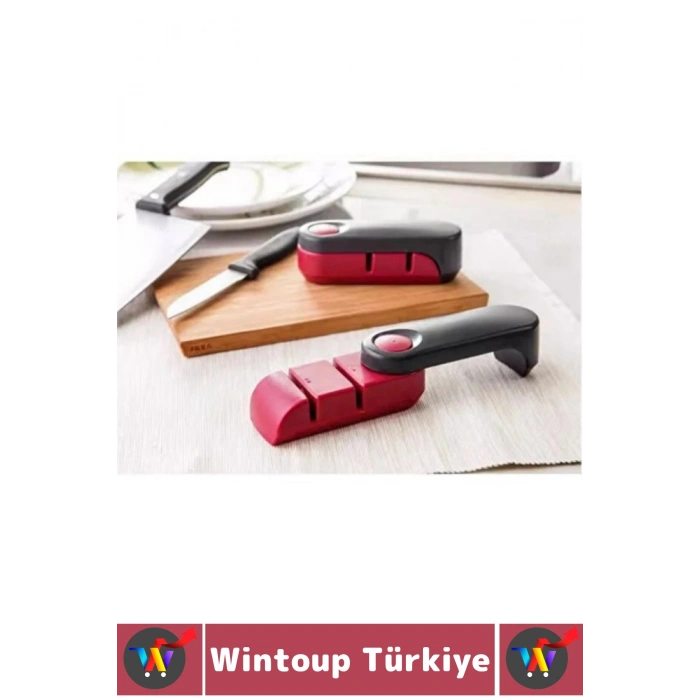 #BıçakBileyici Ergonomik Tutuş Kaymaz Taban İnce Kaba Bileme 2 Kademeli Katlanabilir Bıçak Bileyici