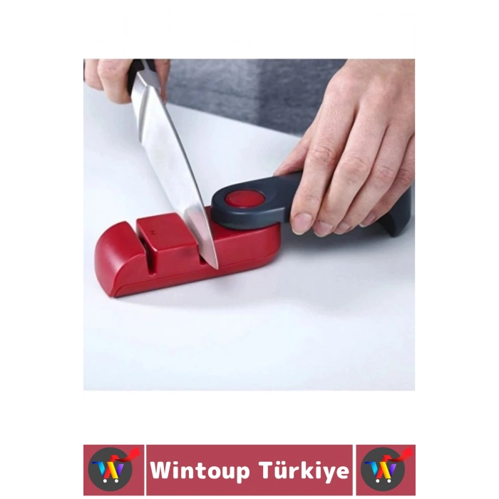 #BıçakBileyici Ergonomik Tutuş Kaymaz Taban İnce Kaba Bileme 2 Kademeli Katlanabilir Bıçak Bileyici