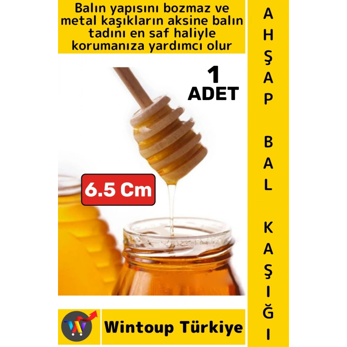 #BalKaşığı Doğal Ahşap Tat Yapı Bozmayan Özel Kanallı Tasarım Reçel Pekmez Mini Bal Kaşığı 6.5 Cm