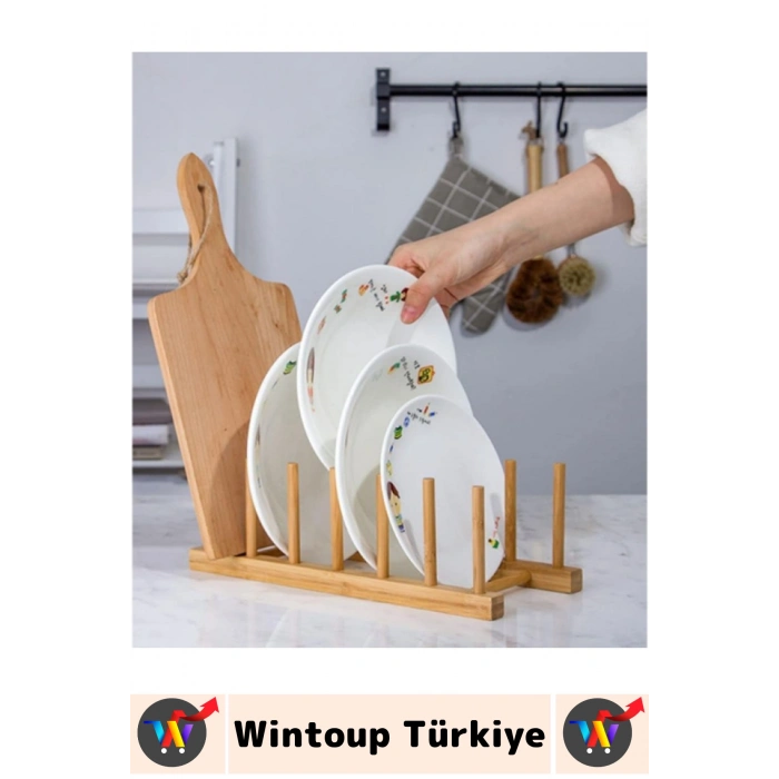 #Stand Montajsız Mutfak Banyo Dolap İçi Tezgah Üstü Düzenleyici Çok Amaçlı Ahşap Görünüm Bambu Stand