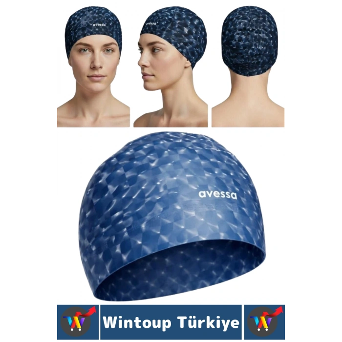 #Bone Konforlu Esnek Yumuşak Havuz Deniz Yüzme Kaygan İç Yüzey Çok Şık Su Geçirmez Saç Bonesi 2 Adet