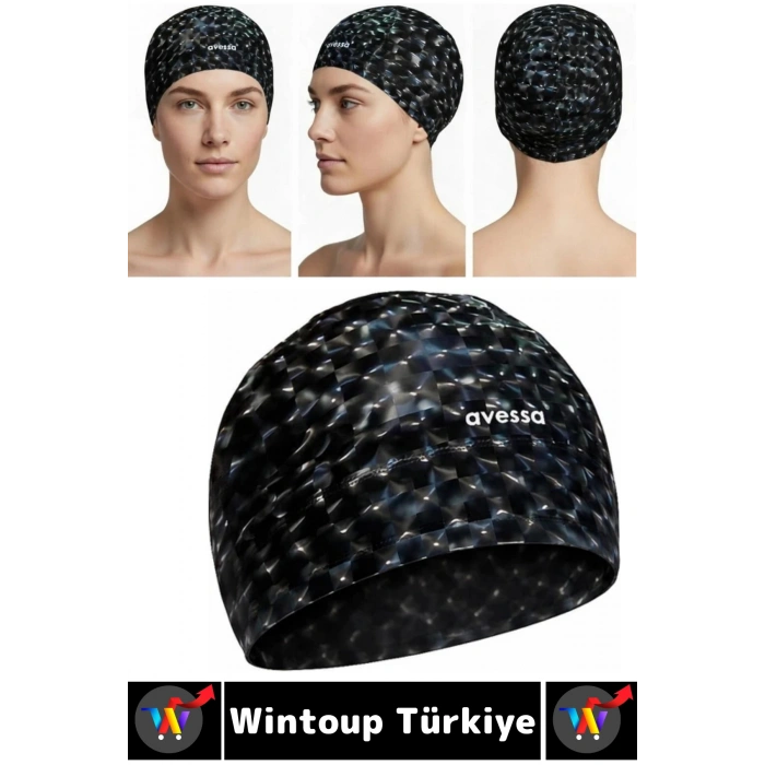 #Bone Konforlu Esnek Yumuşak Havuz Deniz Yüzme Kaygan İç Yüzey Şık Su Geçirmez Saç Bonesi İkili SET