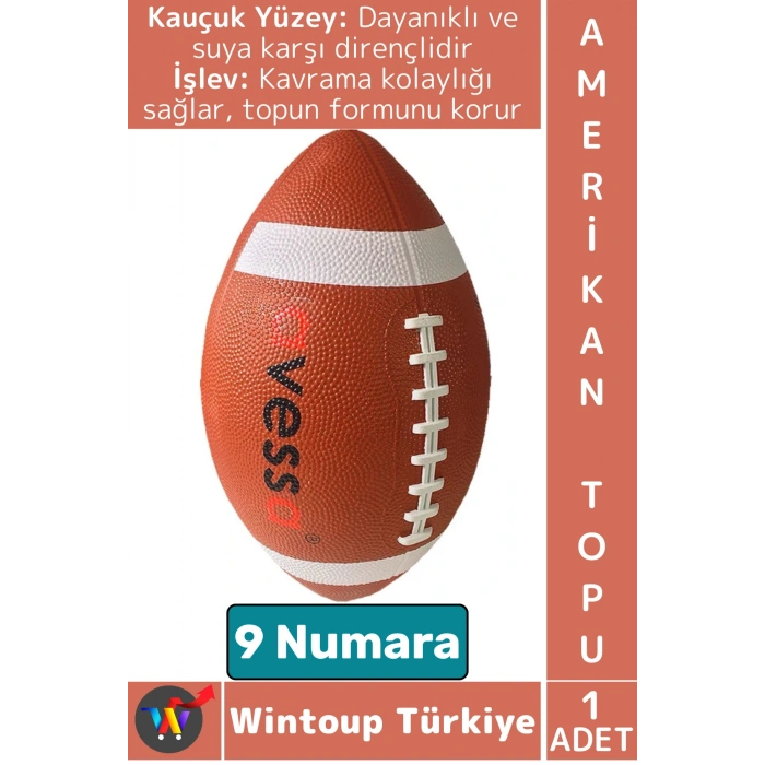 #Top Profesyonel Genç Yetişkin Maç Antreman Rugby Suya Dayanıklı Kauçuk Amerikan Futbol Topu 9 No