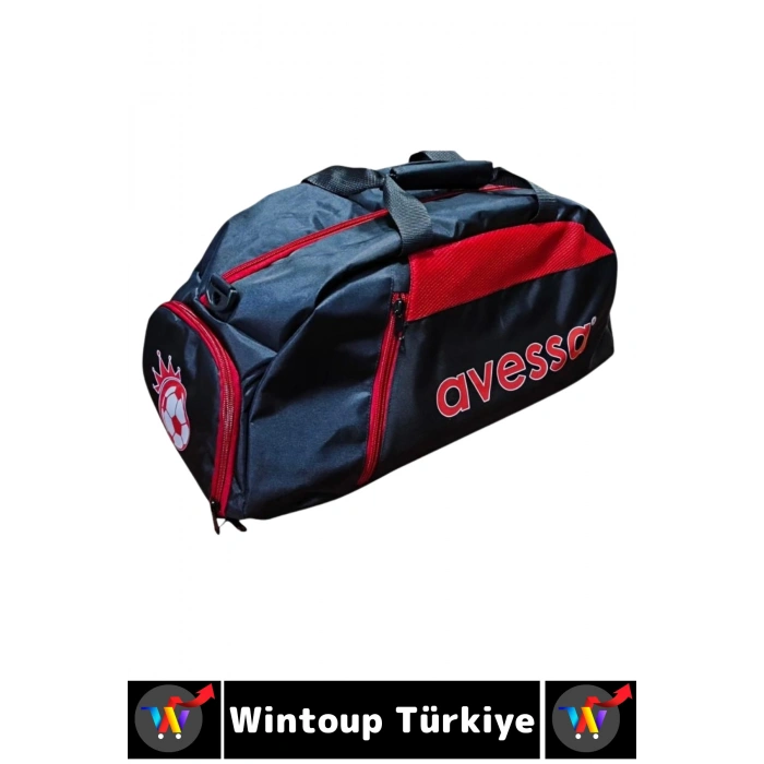 #Çanta Suya Dayanıklı Kumaş Spor Okul Futbol Antrenman 3 Bölmeli Fermuarlı Malzeme Çantası 60X30 Cm
