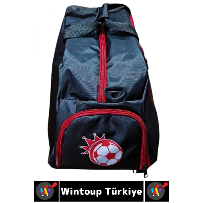 #Çanta Suya Dayanıklı Kumaş Spor Okul Futbol Antrenman 3 Bölmeli Fermuarlı Malzeme Çantası 60X30 Cm