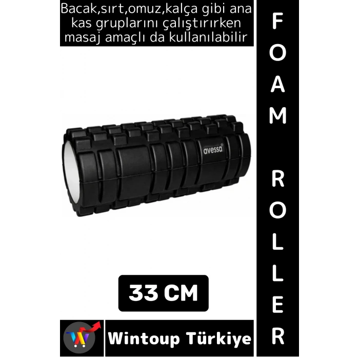 #FoamRoller Spor Fitness Egzersiz Pilates Yoga Masaj Esneme Bacak Sırt Bel Omuz Kalça Foam Roller