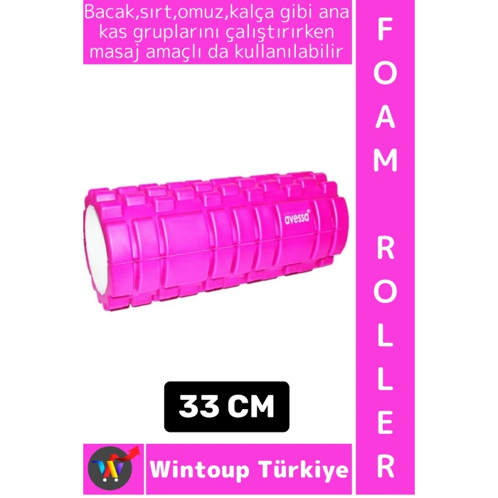 #FoamRoller Spor Fitness Egzersiz Pilates Yoga Masaj Esneme Bacak Sırt Bel Omuz Kalça Foam Roller