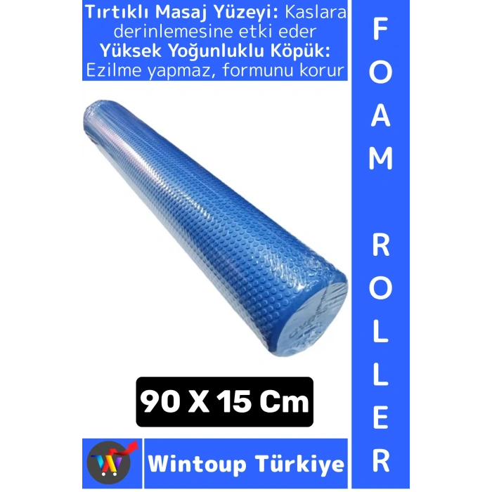 #FoamRoller Spor Fitness Egzersiz Pilates Yoga Esneme Bacak Sırt Omuz Kalça Masajlı Uzun Foam Roller