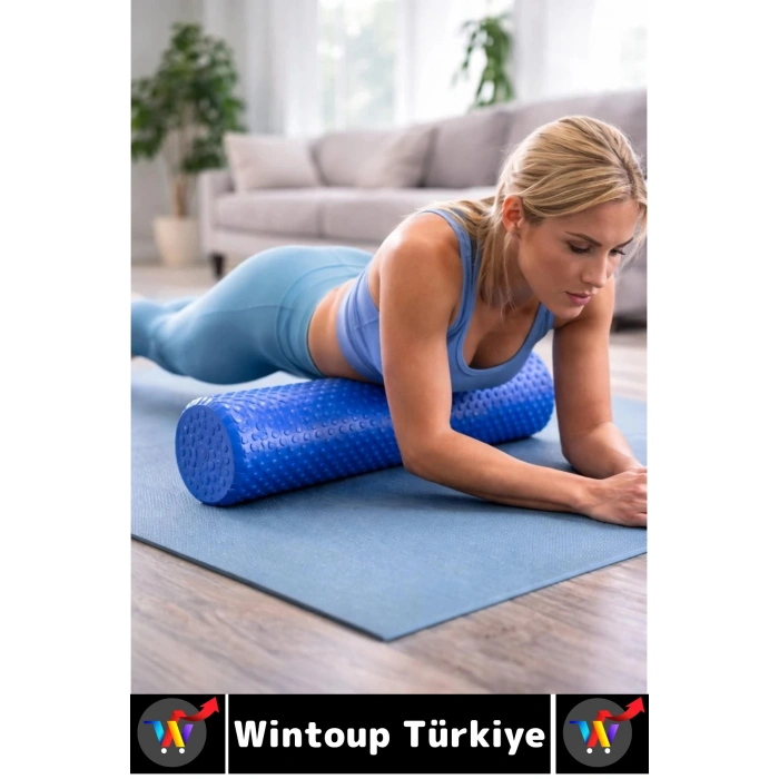 #FoamRoller Spor Fitness Egzersiz Pilates Yoga Esneme Bacak Sırt Omuz Kalça Masajlı Uzun Foam Roller