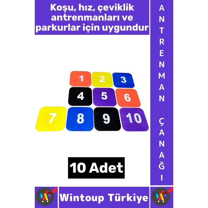 #AntrenmanMalzemesi Futbol Basketbol Voleybol Koordinasyon Hız Numaralı Antrenman Çanağı 10 Adet