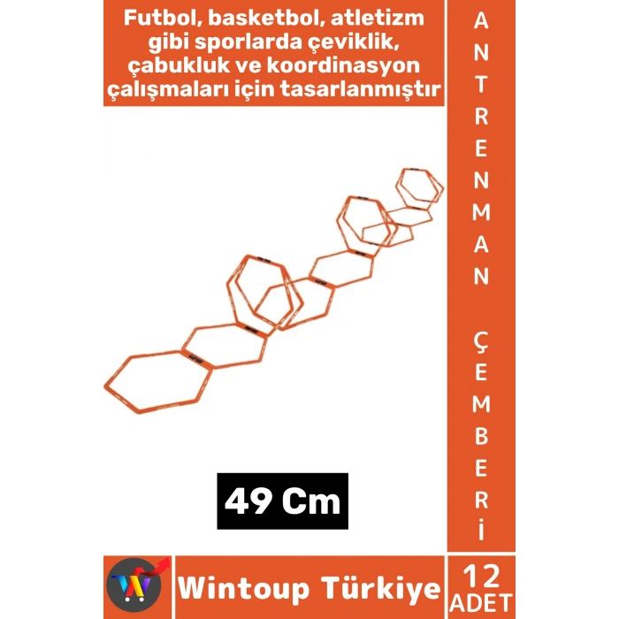 #AntrenmanMalzemesi Futbol Basketbol Spor Koordinasyon Çabukluk Hız Çantalı Antrenman Çemberi 12 Adt