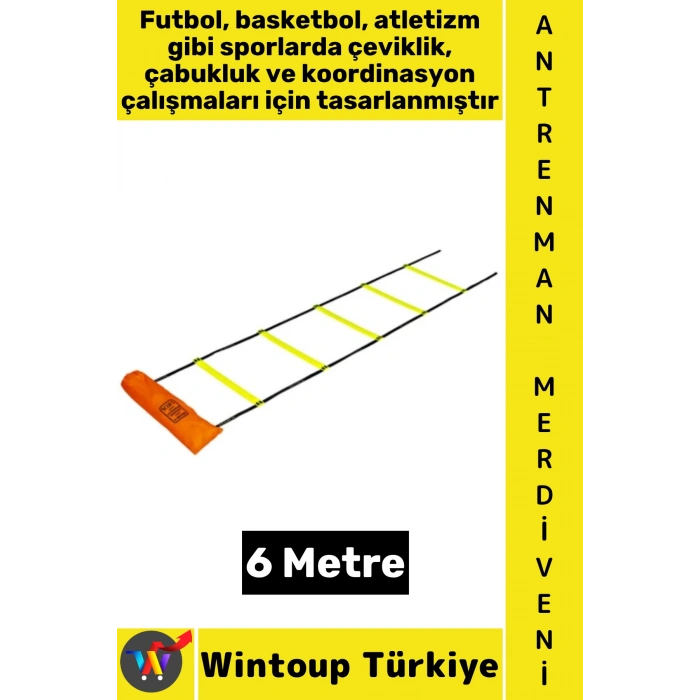 #AntrenmanMalzemesi Futbol Basketbol Spor Koordinasyon Hız Çantalı Antrenman Merdiveni 6 Metre