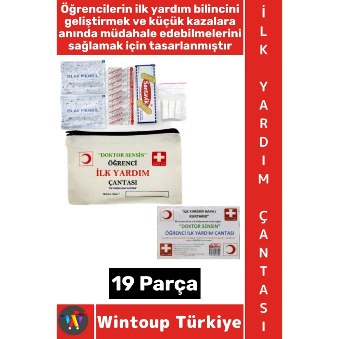#İlkYardımÇantası Acil Müdahale Ev Iş Yeri Okul Outdoor Kamp Spor Ecza Bez Çantalı İlk Yardım Seti