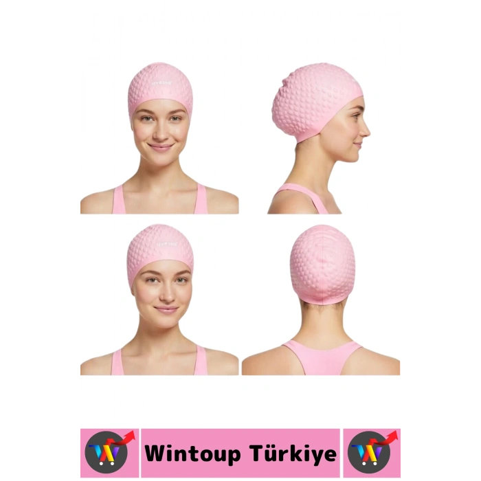 #Bone Esnek Silikon Havuz Deniz Su Geçirmez Büyük Beden Saç Bonesi Kulak Burun Tıkacı Şık Özel Set