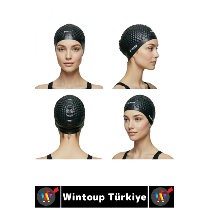 #Bone Esnek Silikon Havuz Deniz Su Geçirmez Büyük Beden Saç Bonesi Kulak Burun Tıkacı Şık Özel Set