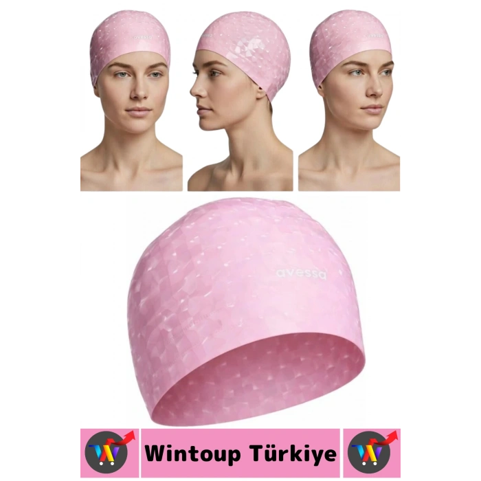 #Bone Esnek Havuz Deniz Su Geçirmez Elastik Bez Kulağa Su Geçirmez Büyük Beden Saç Bonesi İkili Set