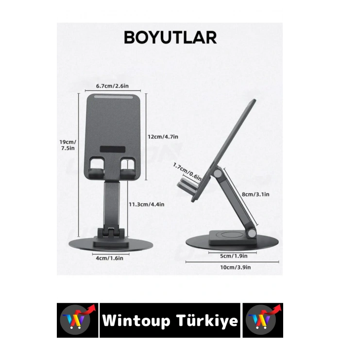 #TelefonTutucu 360 Derece Döner Telefon Kolay Şarj Edebilme Kablo Geçirme Hazneli Şık Telefon Tutucu