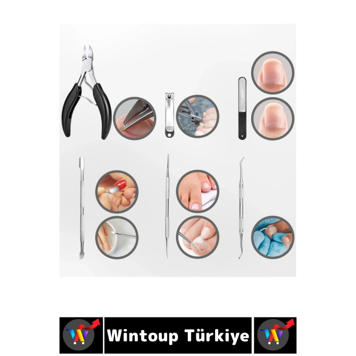 #TırnakBakım Premium Güzellik Salonu Manikür Pedikür Çantalı Batık Tırnak Çıkarma Bakım Seti 6 Parça