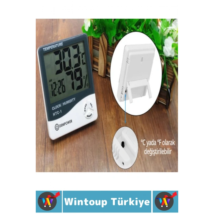#Termometre Çocuk Bebek Odası Ev Nem Sıcaklık Ölçer Alarm Sabitleme Klipsli Pilli Dijital Termometre