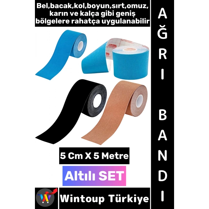 #AğrıBandı Uzun Süre Etkili Kas Bel Bacak Kol Boyun Sırt Omuz Karın Kalça Isı Ağrı Bandı Altılı SET