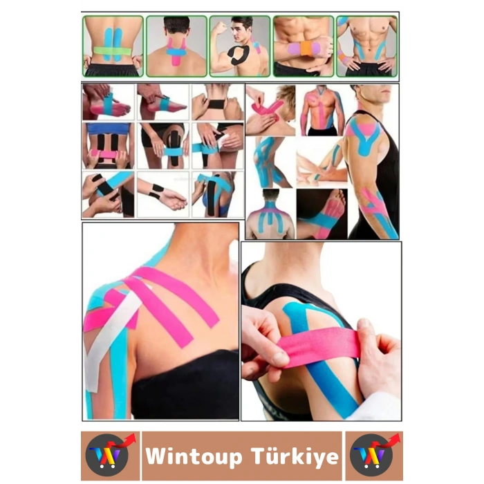 #AğrıBandı Uzun Süre Etkili Kas Bacak Kol Boyun Sırt Omuz Karın Kalça Ten Pembe Ağrı Bandı İkili SET