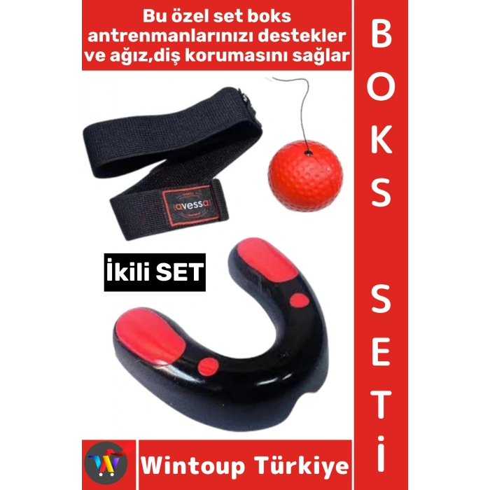 #Boks Koordinasyon Refleks Geliştiren Ağız Diş Koruyucu Boks Antrenman Topu Koruyucu Dişlik Özel Set