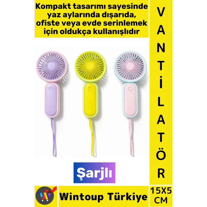 #Vantilatör Kompakt Sessiz Çalışma Yoğun Üfleme Kablosuz Taşınabilir Şarjlı Mini El Fanı Vantilatör