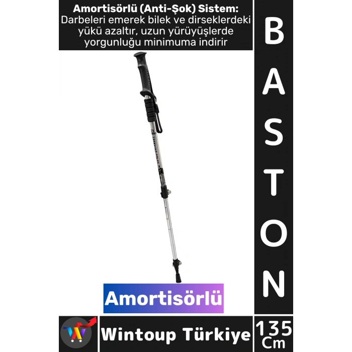 #Baston Ergonomik Konforlu Outdoor Baston Amortisörlü Ayarlanabilir Trekking Yürüyüş Destek Batonu