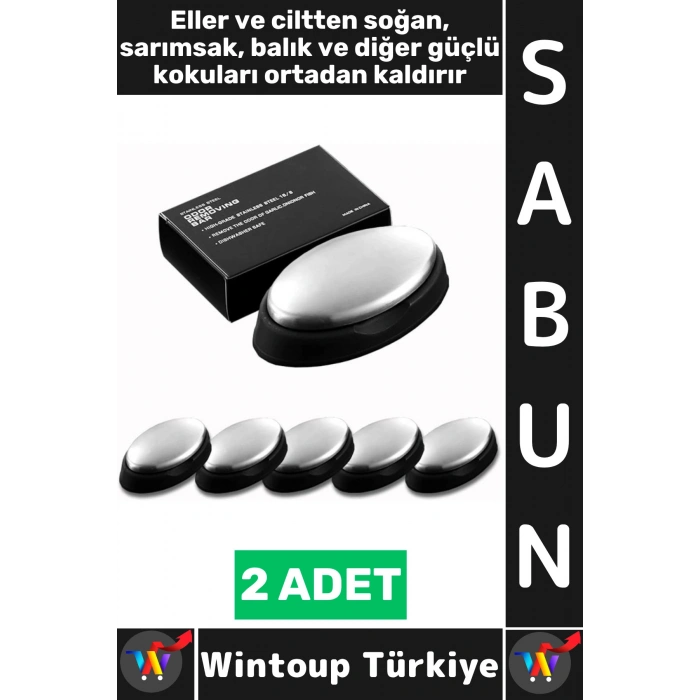 #Sabun Özel Üretim Soğan Sarımsak Balık Güçlü Kötü Koku Giderici Hijyenik Pratik Metal Sabun 2 Adet