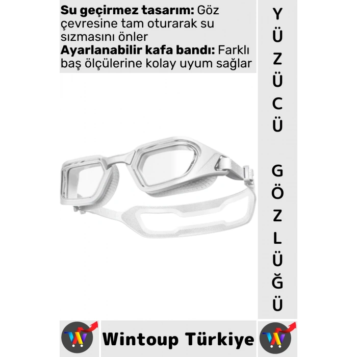 #Gözlük Yetişkin Çocuk Su Sızdırmaz Buğu Önleyici Lens Şık Ayarlanabilir Deniz Havuz Yüzücü Gözlüğü