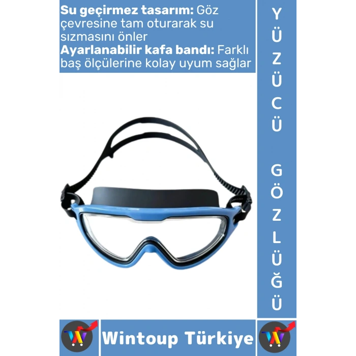 #Gözlük Yetişkin Çocuk Sızdırmaz Buğu Önleyici UV Korumalı Lens Çok Şık Ayarlanabilir Yüzücü Gözlüğü
