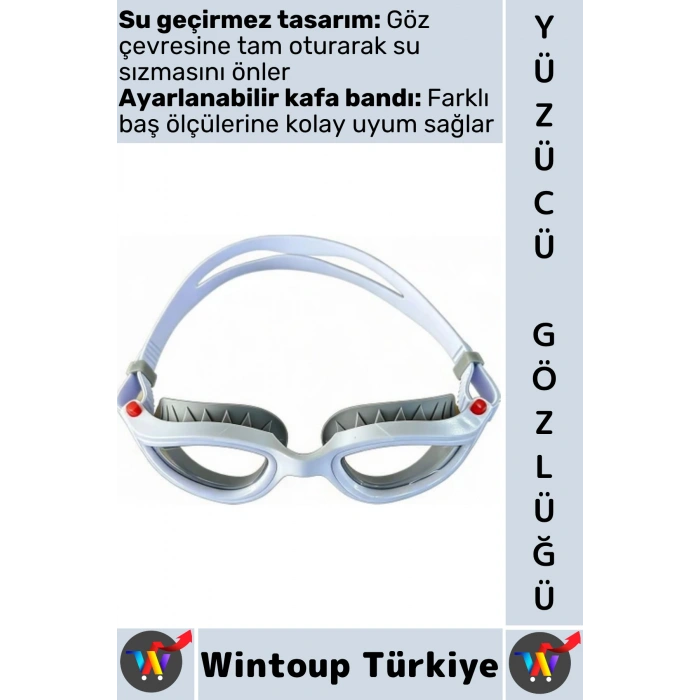 #Gözlük Konforlu Silikon Su Sızdırmaz Buğu Önleyici Çok Şık Ayarlanabilir Deniz Havuz Yüzücü Gözlüğü