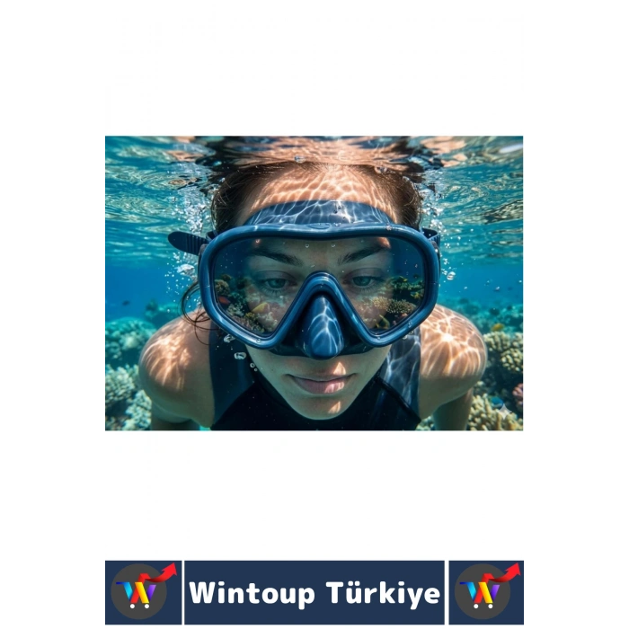 #Gözlük Konforlu Sızdırmaz Buğu Önleyici Ultra Geniş Görüş Ayarlanabilir Deniz Dalış Yüzücü Maskesi