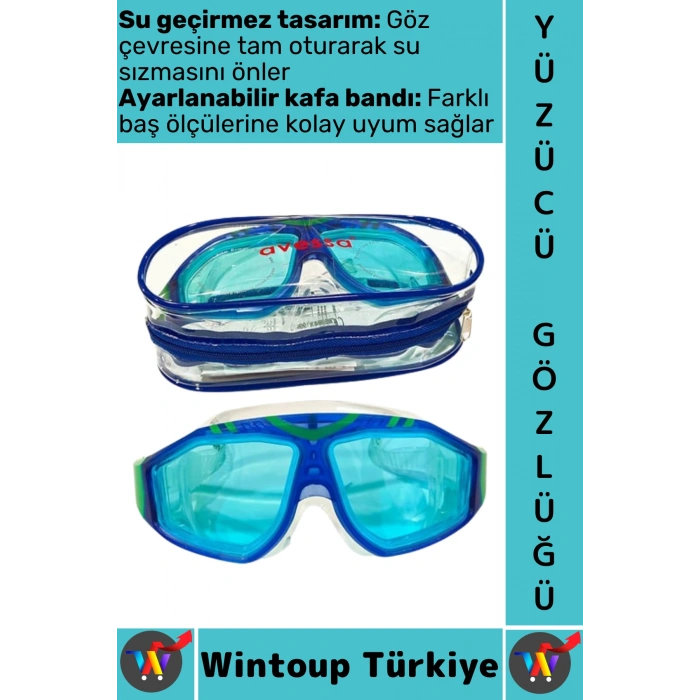 #Gözlük Özel Model Konforlu Sızdırmaz Buğu Önleyen Çok Şık Ayarlanabilir Deniz Havuz Yüzücü Gözlüğü