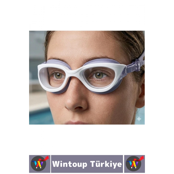 #Gözlük Ergonomik Konforlu Silikon Su Geçirmez Buğu Önleyen Ayarlanabilir Deniz Havuz Yüzücü Gözlüğü