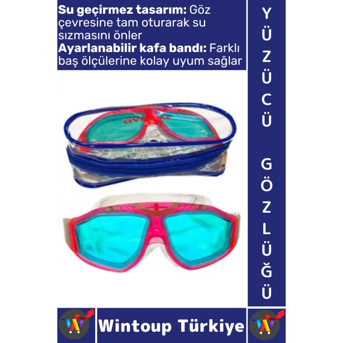 #Gözlük Özel Model Konforlu Sızdırmaz Buğu Önleyen Çok Şık Ayarlanabilir Deniz Havuz Yüzücü Gözlüğü