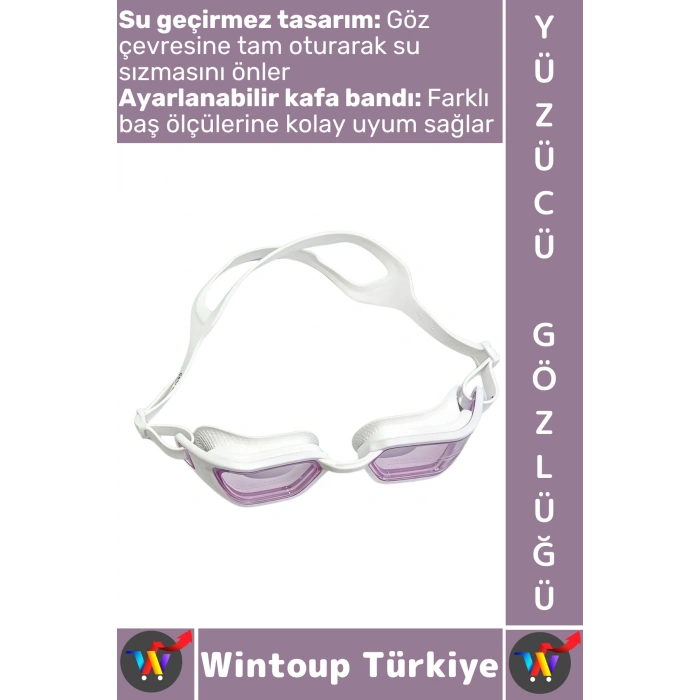 #Gözlük Yetişkin Çocuk Su Sızdırmaz Buğu Önleyici Lens Şık Ayarlanabilir Deniz Havuz Yüzücü Gözlüğü