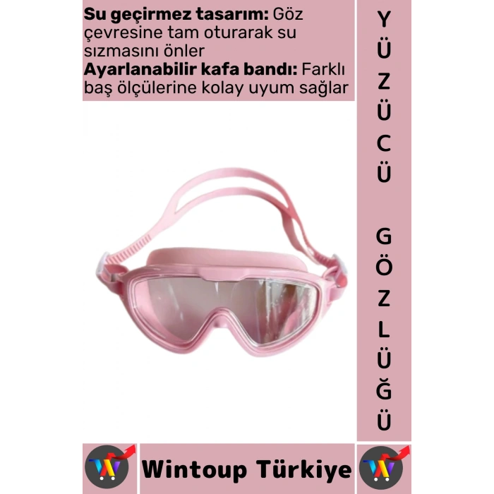 #Gözlük Yetişkin Çocuk Sızdırmaz Buğu Önleyici UV Korumalı Lens Çok Şık Ayarlanabilir Yüzücü Gözlüğü